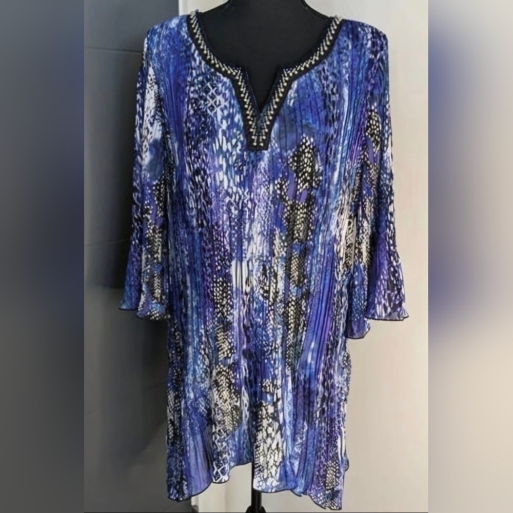 Catherine's Semi Sheer Pleated Top 3x